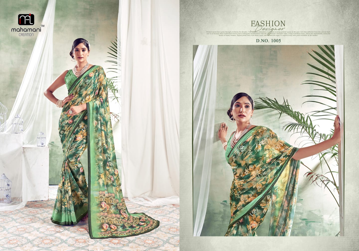 Colors Mahamani Printed Daily Wear Sarees Catalog